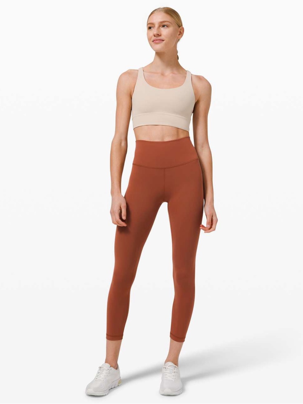 Lululemon Wunder Train High-Rise Crop 23" - EUC - Size 10 - Dark Terracotta